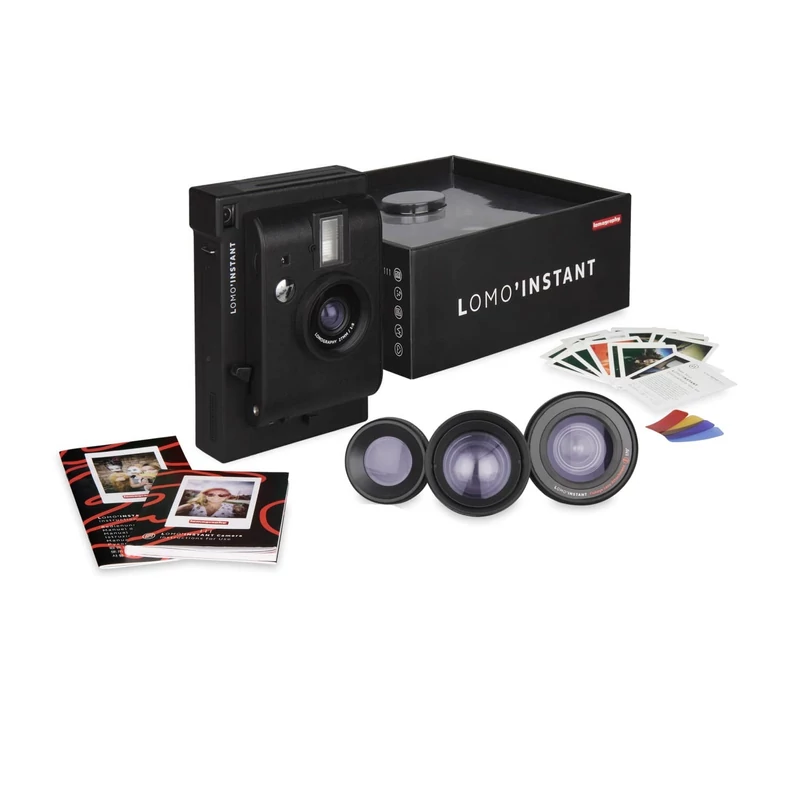 LomoInstant Camera Black + 3 lens fényképezőgép