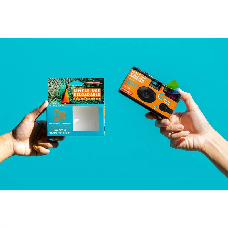 Simple Use többször használatos fényképező (Turquoise filmmel)